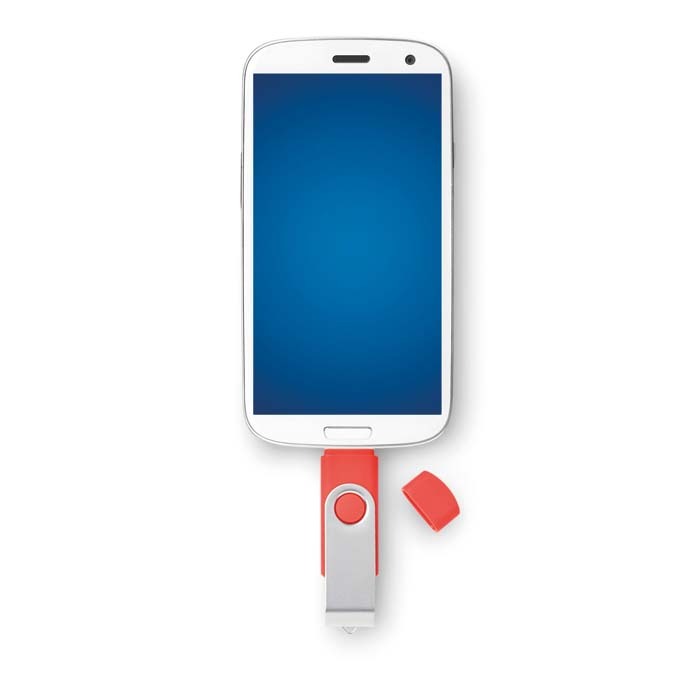 Clé USB On The Go (Android. Logo 1 couleur sur une face inclus. publicitaire personnalisé - vue 6