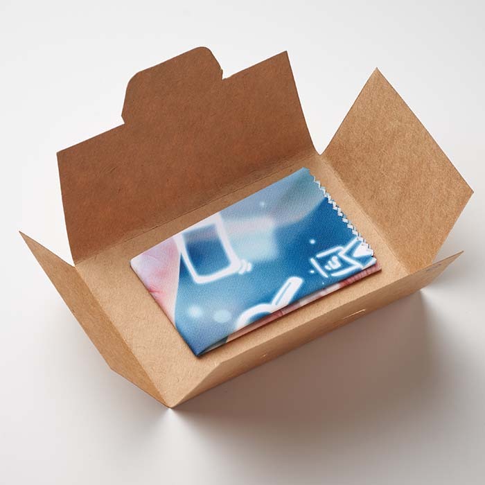 Lingette en microfibre en quadri (17x12cm). publicitaire personnalisé - vue 6