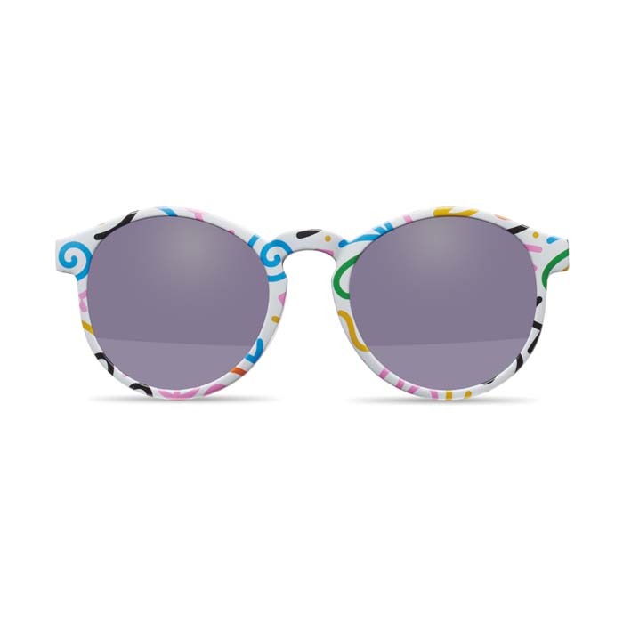 Lunettes de soleil rondes en PC dans les couleurs de votre choix. publicitaire personnalisé - vue 6