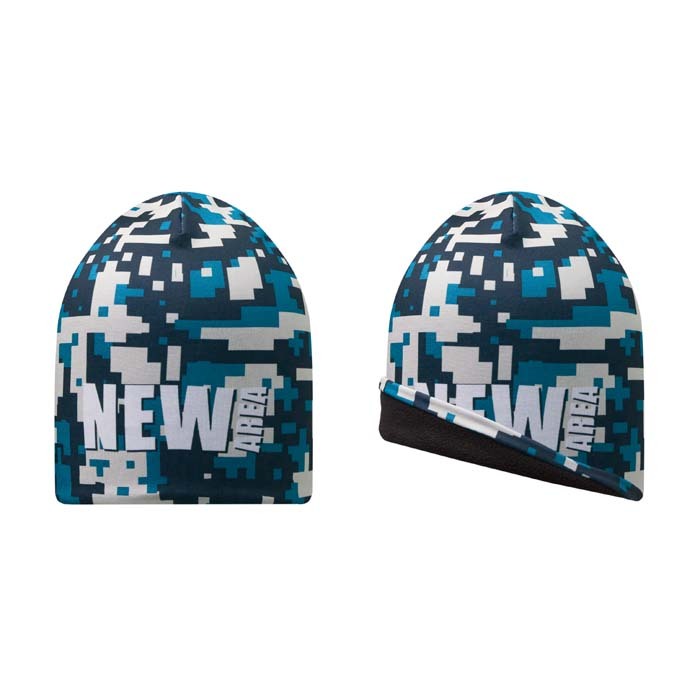 MW5004 Bonnet imprimé en quadri sur toute la surface , double épaisseur en 100% poly... publicitaire personnalisé - vue 6