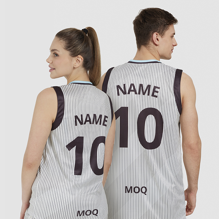 Maillot de basket sublimé avec col en V. publicitaire personnalisé - vue 6