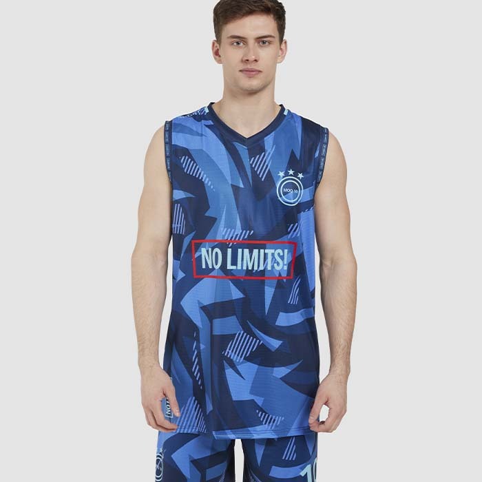 Maillot de basket-ball sublimé et col en V élastique Premier. publicitaire personnalisé - vue 6