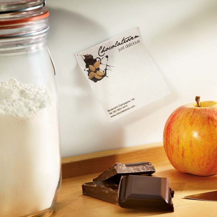 SN01 Bloc de 25-100 notes adhésives de forme carrée avec impression. publicitaire personnalisé - vue 6