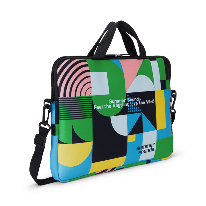 Pochette pour ordinateur portable en néoprène sublimé avec fermeture éclair. publicitaire personnalisé - vue 7