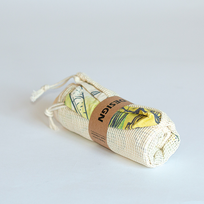 Sac d'épicerie en coton avec maille sur 1 côté (30x40cm). publicitaire personnalisé - vue 7