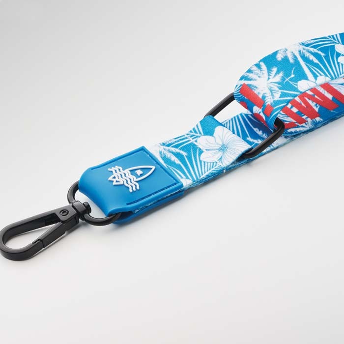 Cordon porte-téléphone sublimé avec votre logo sur patch en PVC. publicitaire personnalisé - vue 7