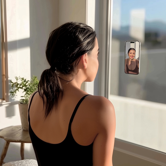 Étui adhésif pour téléphone selfie avec ventouse Incluant un logo en 1 couleur. publicitaire personnalisé - vue 7