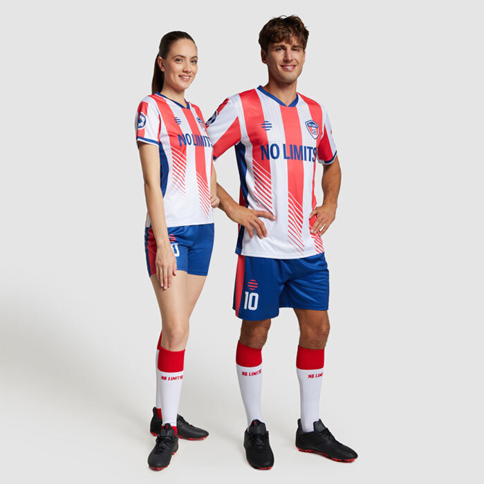 Maillot sublimé à col en V emoussé Premier. publicitaire personnalisé - vue 7