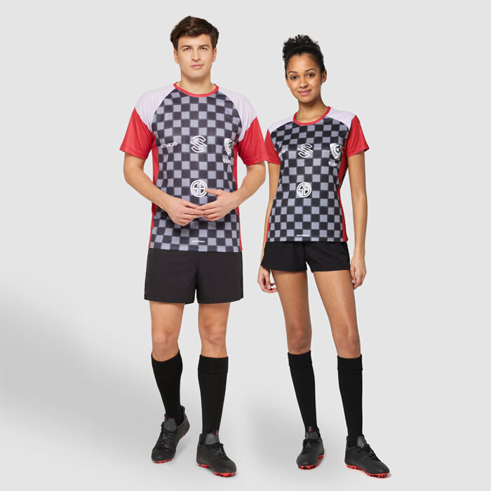 Maillot raglan sublimé à col ras du cou en maille polyester. publicitaire personnalisé - vue 8