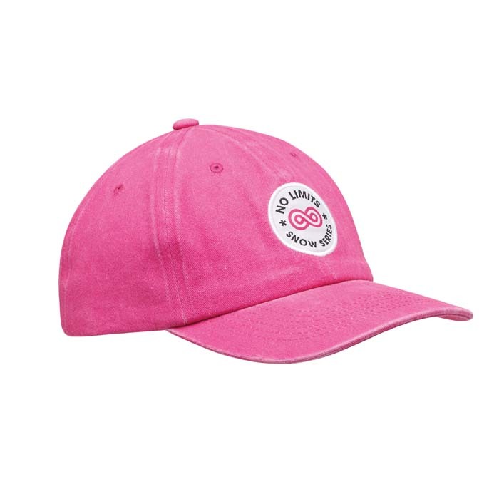 Casquette de baseball non structurée à 6 panneaux en coton sergé prélavé. publicitaire personnalisé - vue 8