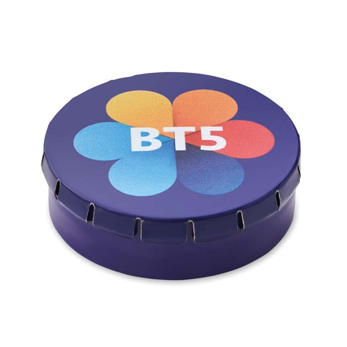 Boîtier en métal avec ouverture pression. Dimensions : Ø4,7X1,6 cm. publicitaire personnalisé - vue 8