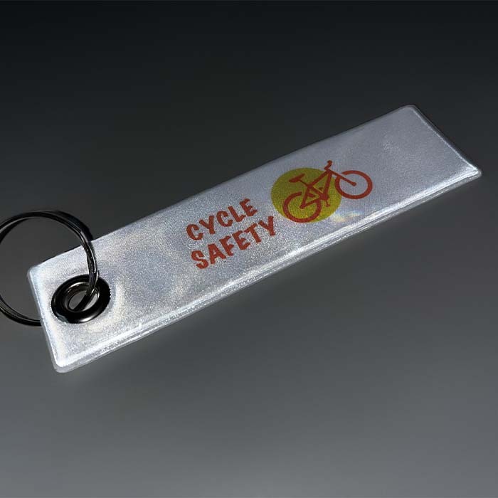 Porte-clés de sécurité réfléchissant 3x11cm (CE EN17353) publicitaire personnalisé - vue 8