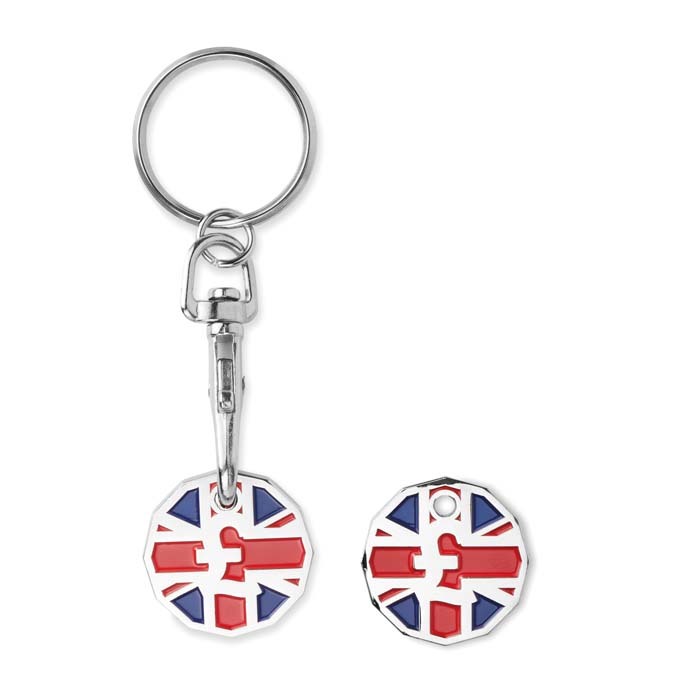 MK4005 Porte-clés avec jeton en émail doux (0,50 € / 1 € / 1 £). publicitaire personnalisé - vue 8