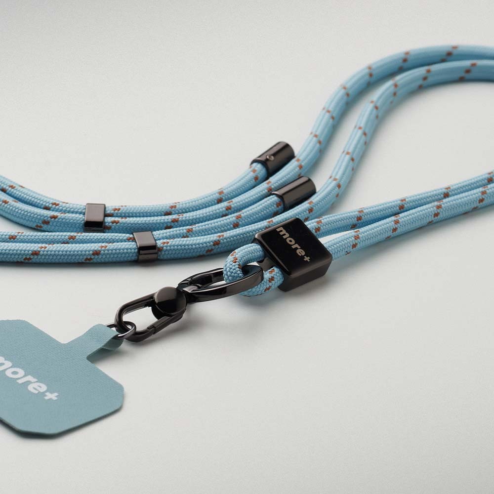 Bandoulière et dragonne pour téléphone 2-en-1 bicolore. publicitaire personnalisé - vue 8