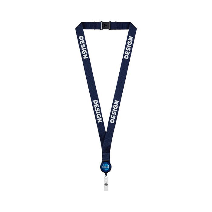 ML1161 Polyesteristä valmistettu painettu kaulanauha, jossa on pyöreä jojo. Kaulanau... publicitaire personnalisé - vue 8