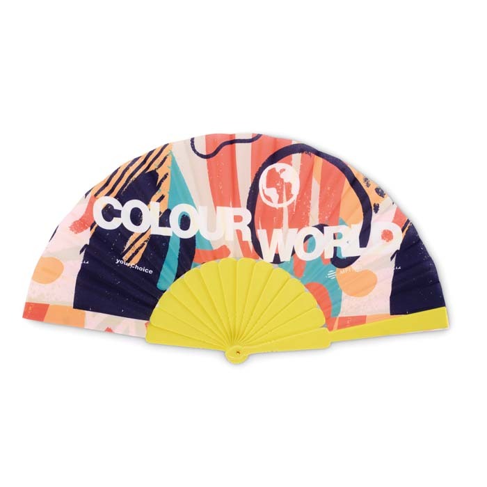 Eventail en plastique avec votre motif en quadri sur une face. publicitaire personnalisé - vue 8