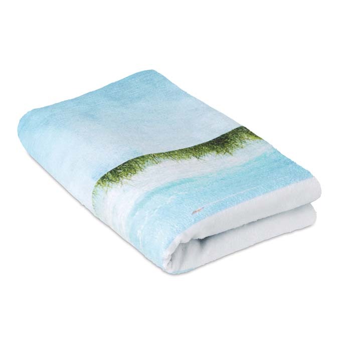 MT4001 Serviette de plage en polycoton 350 g/m² imprimée en quadri. publicitaire personnalisé - vue 8
