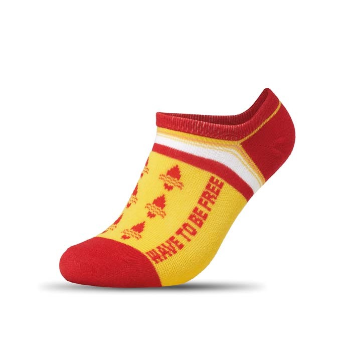 MWCS23 Chaussettes invisibles en coton Jacquard. Le MOQ est de 50 paires par taille. publicitaire personnalisé - vue 8