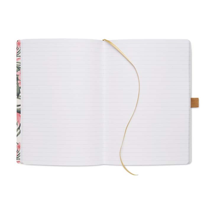Cahier A5 à couverture souple en cuir PU avec avec feuilles personnalisées. publicitaire personnalisé - vue 8