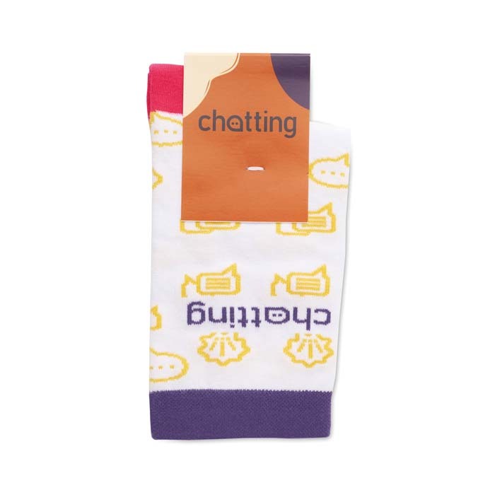 MWCS61 Fabriqué dans l'UE - Chaussettes en coton jacquard. Le MOQ est de 50 paires p... publicitaire personnalisé - vue 9