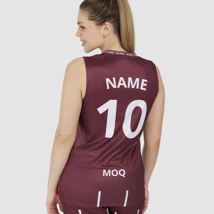Maillot de basket-ball à col rond sublimé. publicitaire personnalisé - vue 9