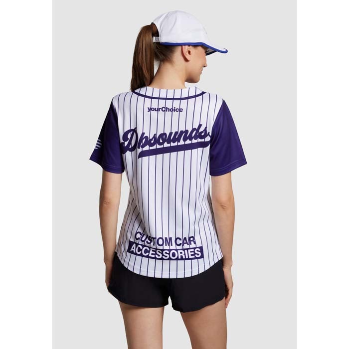 Maillot de baseball sublimé en maille polyester respirant. publicitaire personnalisé - vue 9