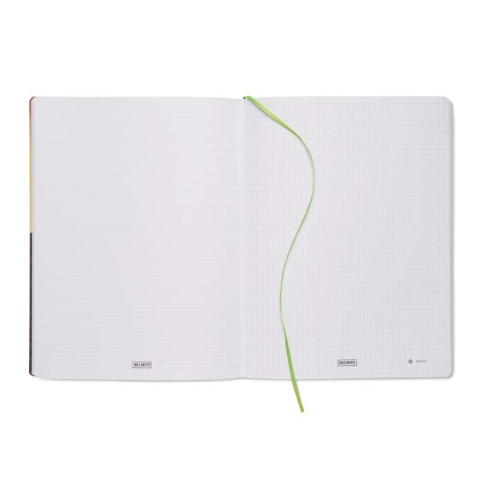 Cahier à couverture souple en cuir PU avec avec feuilles personnalisées. publicitaire personnalisé - vue 9