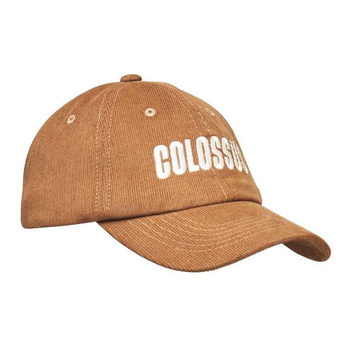 Casquette de baseball à 6 panneaux non structurés en polyester velours côtelé.