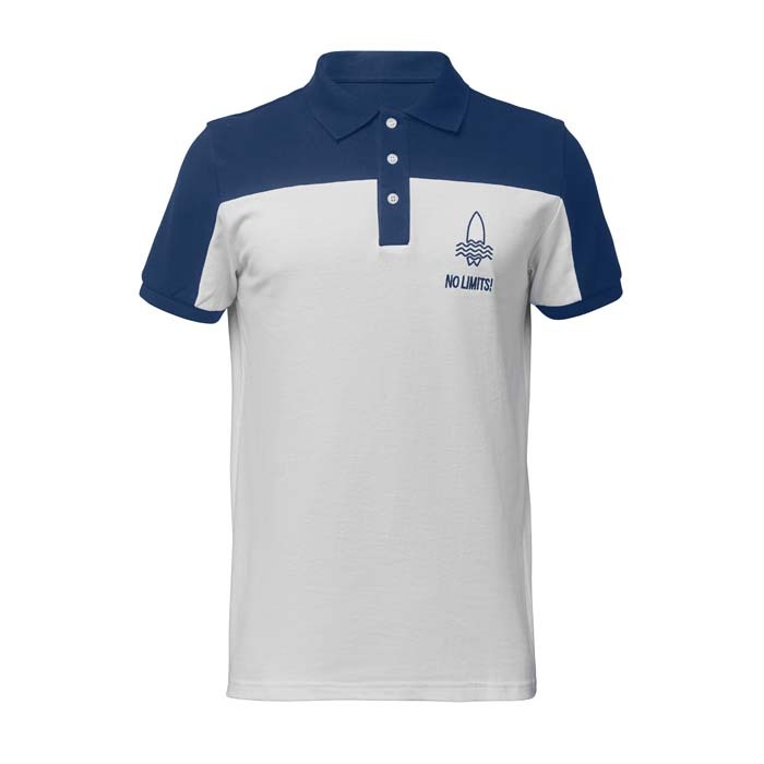 Polo bicolore en coton 190gsm